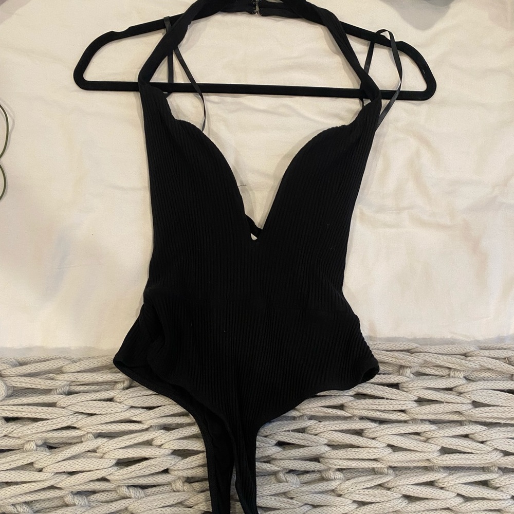 By the way thong halter bodysuit